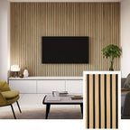 NordAcoust™ Premium Acoustic Slat Panel — Natural Oak (2,7 x 1,10 m)