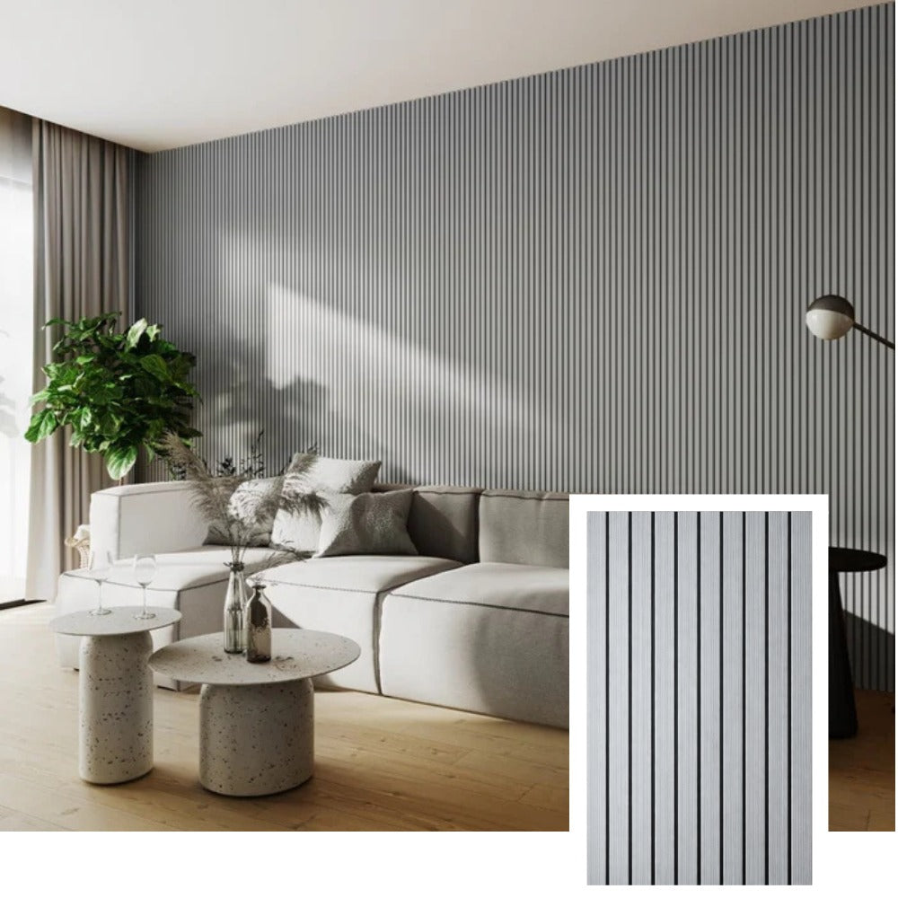NordAcoust™ Premium Acoustic Slat Panel — Natural Oak (2,7 x 1,10 m)