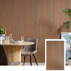 NordAcoust™ Premium Acoustic Slat Panel — Natural Oak (2,7 x 1,10 m)